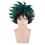 My Hero Academia Izuku Midoriya Wig Dark Green Short Hair Halloween Costume Wig