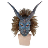 Erik Killmonger Mask with Horns Halloween Black Panther Cosplay Helmet Headgear
