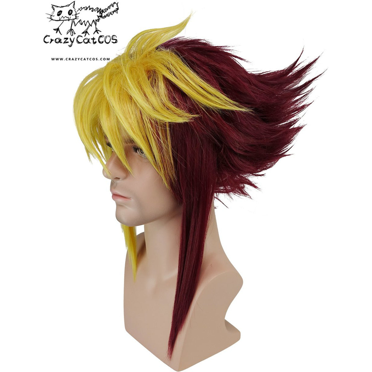 Quattro IV Cosplay Wig Gold and Auburn Hair Yu-Gi-Oh Halloween Costume Wig