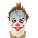 IT Pennywise mask Halloween mask Emulsion Cosplay Helmet Headgear White