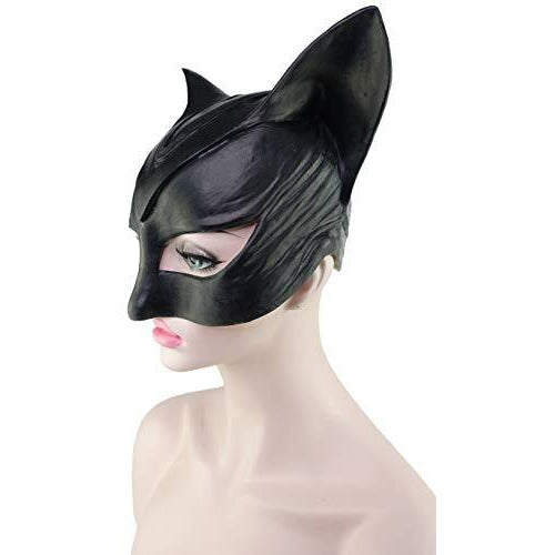 Batman Catwoman mask Halloween mask Emulsion Cosplay Helmet Headgear Black
