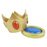 Super Mari Brothers Princess Peach Crown and Brooch Costume Accessory Props