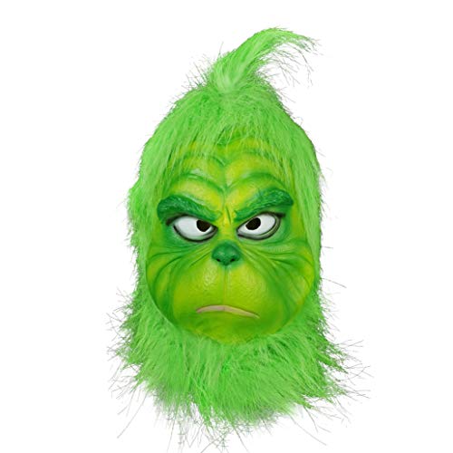 The Grinch Mask with Fur Cosplay Costume Mask Christmas Outfit Prop – Crazycatcos Cosplay Costumes | Masks | Accessory Props | Jacket Online