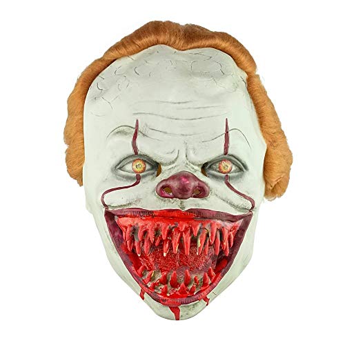 Clown Mask, Pennywise Mask With Scary Teeth, Horror Joker Stephen Late – Crazycatcos Cosplay Costumes | Masks Accessory Props | Jacket Online Store