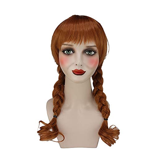 Annabelle Wig Conjuring Cosplay Brown Double Tails Hair Cosplay and Halloween Wig