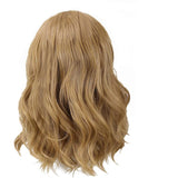 Captain Marvel Cosplay Wigs Carol Danvers Hairs Beige Golden Short Curly Wave for Women