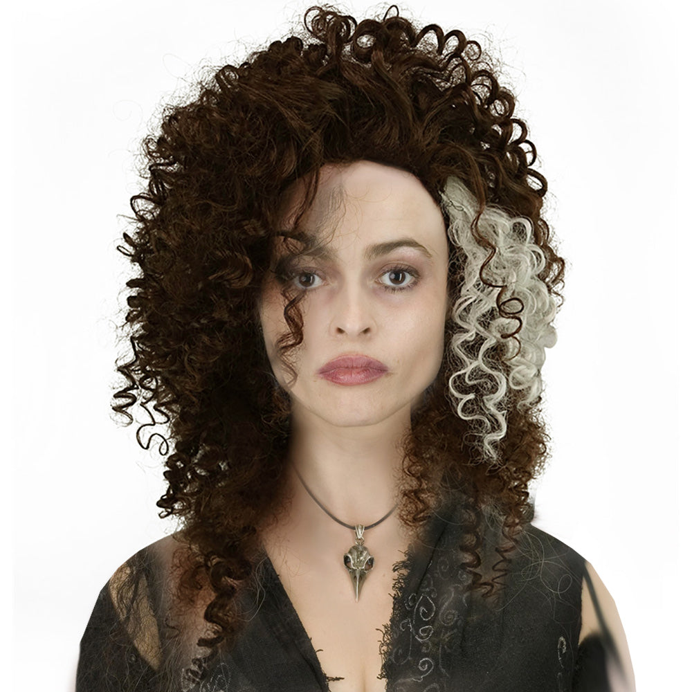 Bellatrix Lestrange Cosplay Wig Long Brown Hair Halloween Costume Wig
