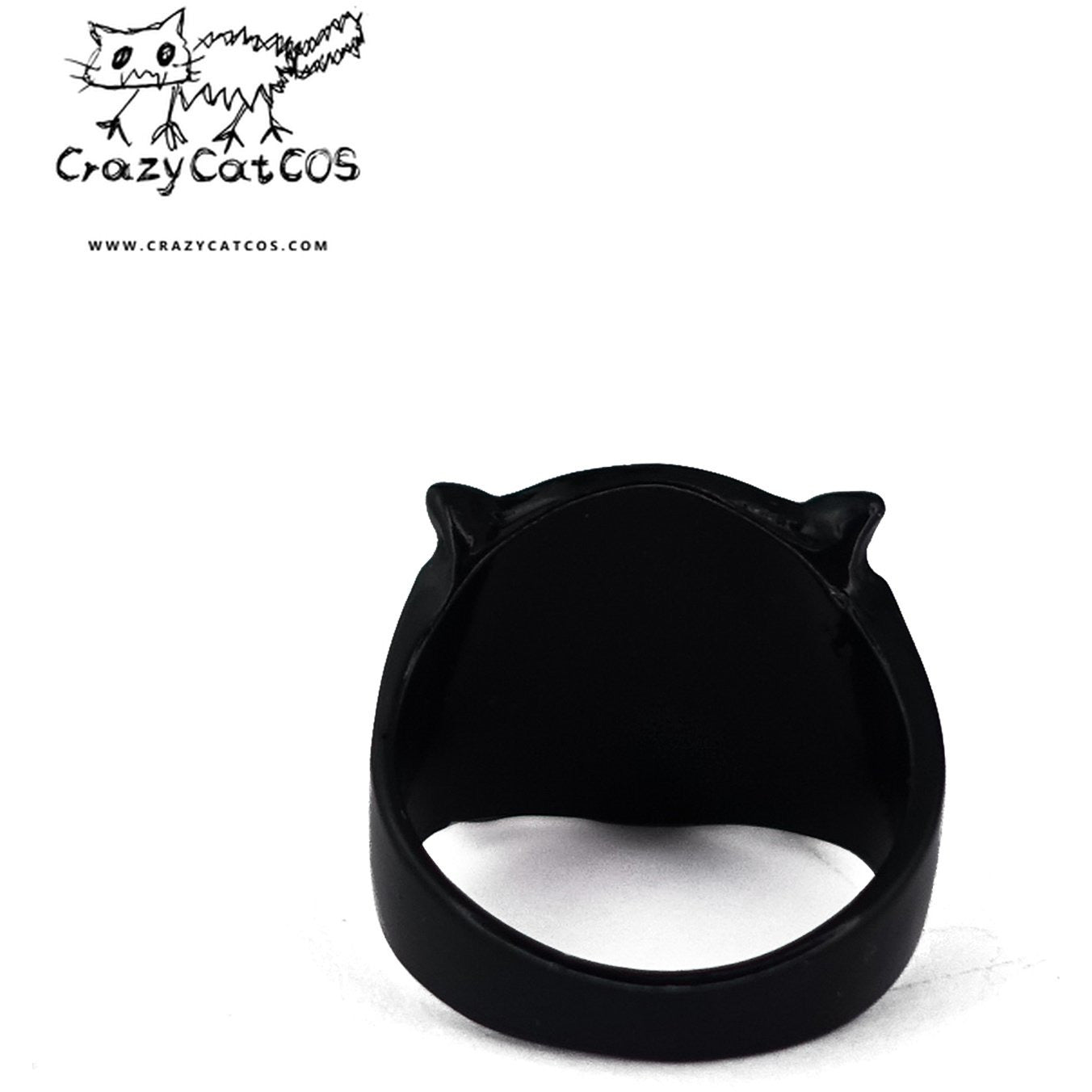 CrazyCatCos Cat Noir Black Ring Size12 Ladybug and Cat Noir Cosplay Accessories Zinc Alloy