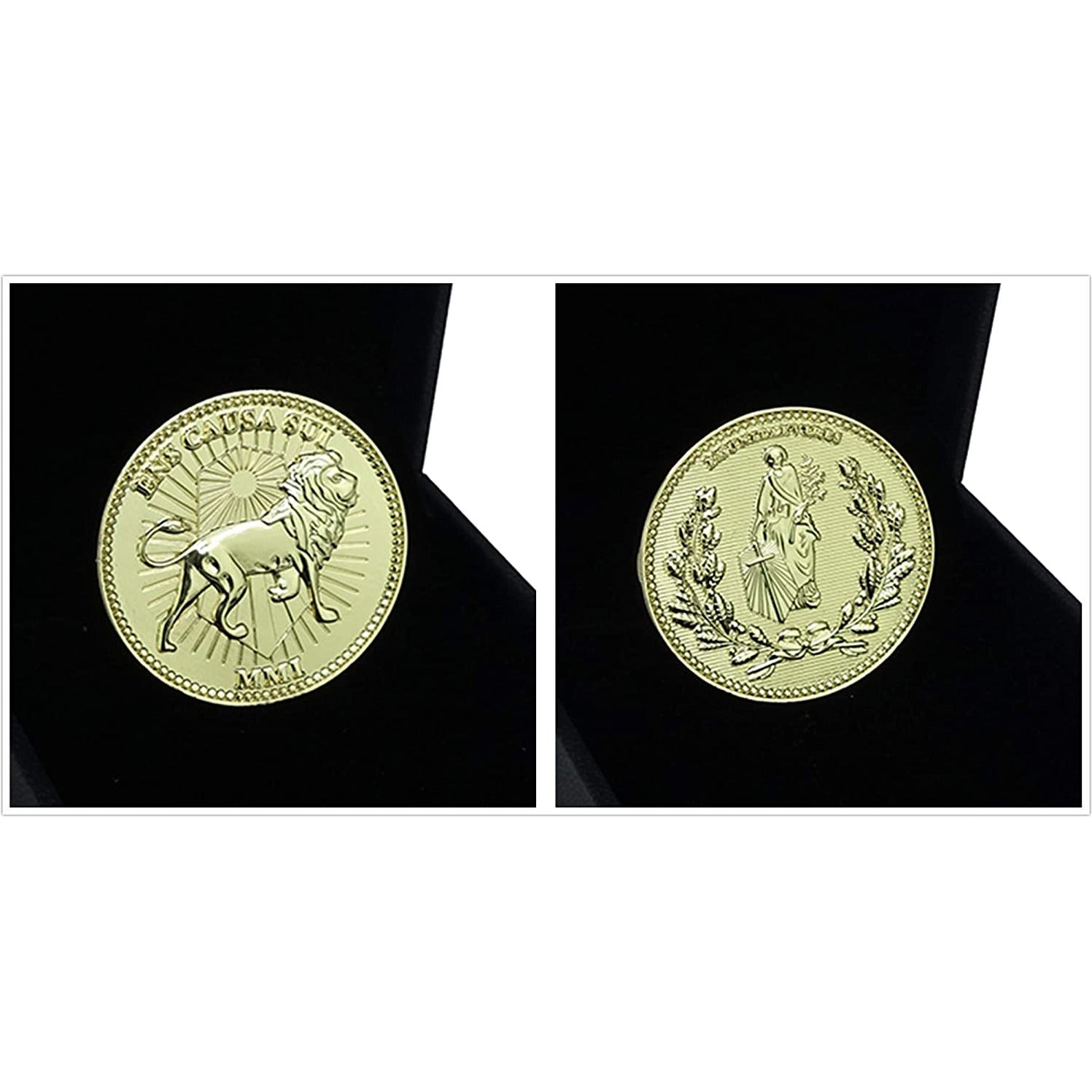 John Wick Coin Gold Zinc Alloy Coin Collect for Movie Props Cosplay Accessories (2pcs)