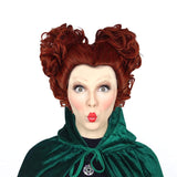 CrazyCatCos Hocus Pocus Winifred Sanderson Wig Red Brown Halloween Costume Wig