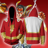 Shazam Billy Batson Hoodies Coat Cosplay Costume Superhero Sweatshirt