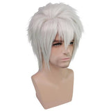 CrazyCatCos Soul Eater Evans Cosplay Wig White Hair Soul Eater Halloween Costume Wig