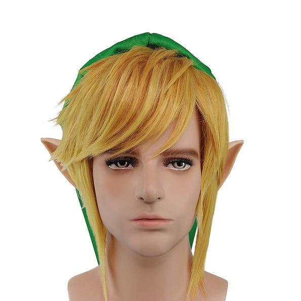 Link Cosplay Wig Glod Hair Legend of Zelda Halloween Costume Wig