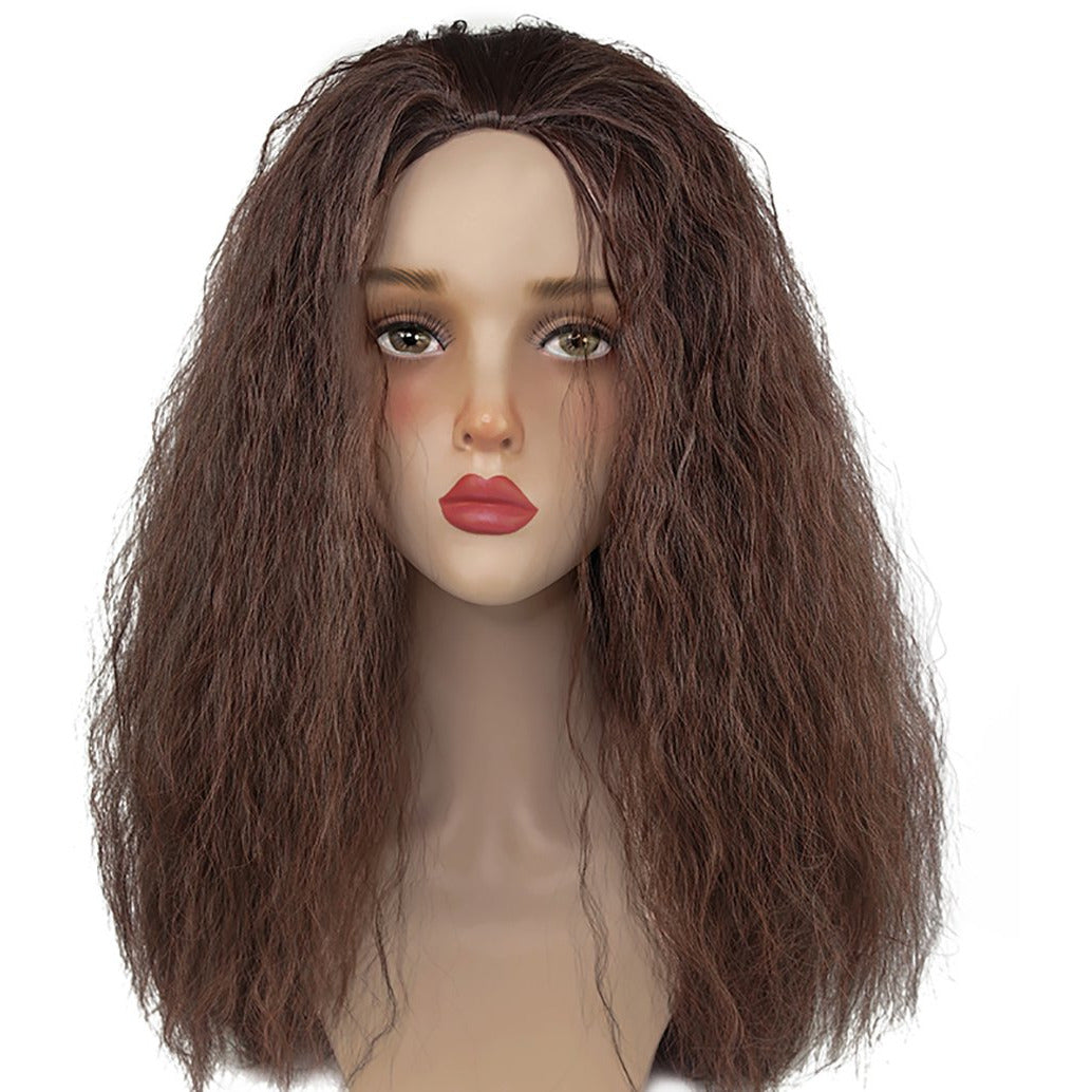 Moana Waialiki Cosplay Wig Brown Color Long Curly Permed Hair Cosplay and Halloween Wig