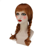 CrazyCatCos Annabelle Wig Brown Double Tails Hair Cosplay and Halloween Wig