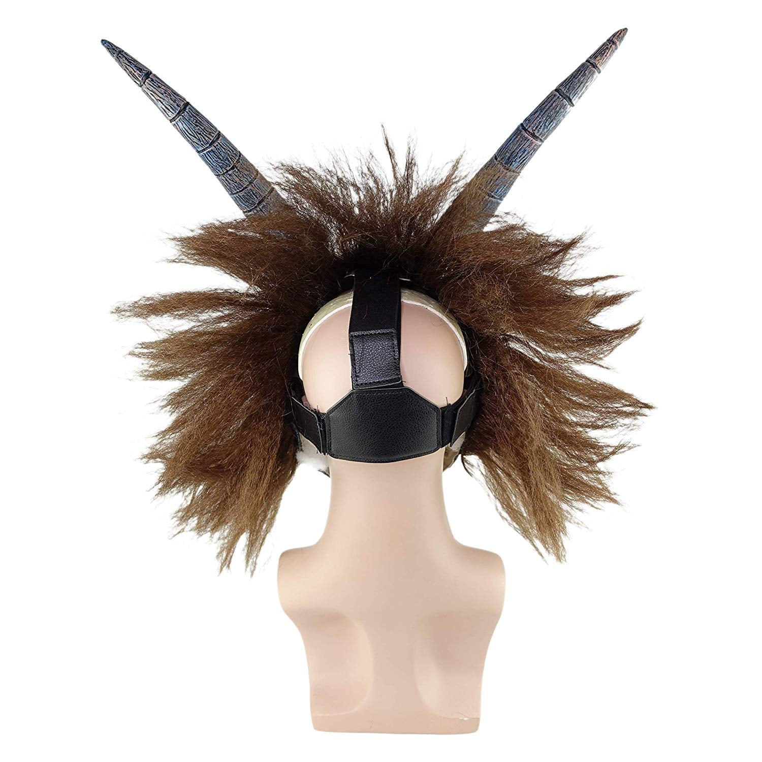 Erik Killmonger Mask with Horns Halloween Black Panther Cosplay Helmet Headgear