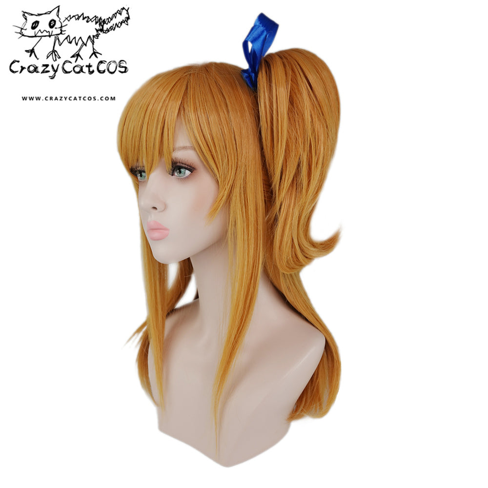 Lucy Heartfilia Cosplay Wig Gold Hair Fairy Tail Halloween Costume Wig