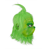 The Grinch Mask with Fur Cosplay Costume Mask Christmas Outfit Prop